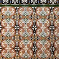 arts and crafts-style tiles